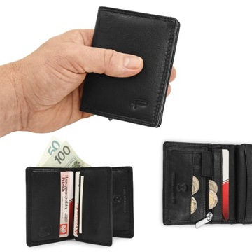 Мужской кожаный кошелек маленького размера с RFID City Style MINI