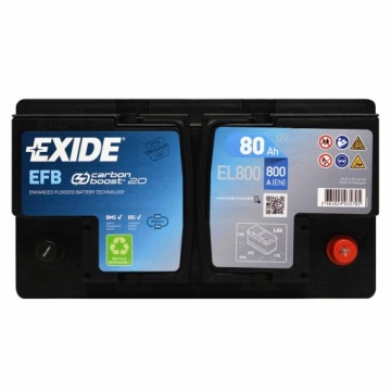 EXIDE EL800 80AH 800A EFB СТАРТ-СТОП