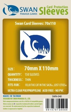 Koszulki na karty Swan Panasia 70x110 thin cienkie