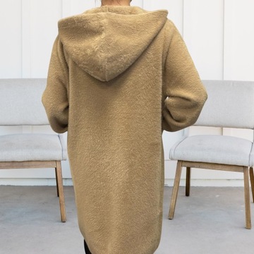 Женская куртка для женского покрытия Alpaka Тепловой свитер Long Hood Slider Caramel 2186