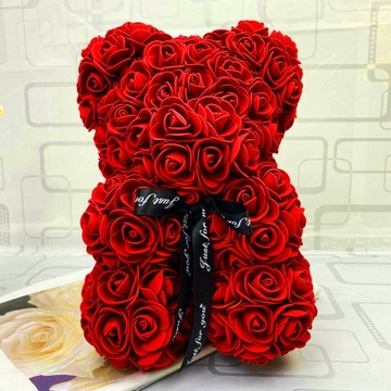 Подарок на День матери МИШКА С РОЗАМИ ПОДАРОК ​​НА День матери День матери XL + ИМЯ