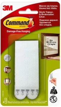 3M 17201 Command Rzepy do obrazów 4 duże komplety
