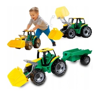 Traktor z przyczepką LENA Ruchoma łyżka, spychacz