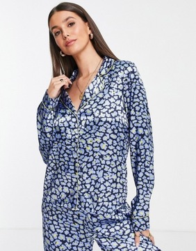 Vero Moda Tall Niebieska piżama w kwiaty koszula S