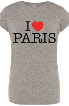 I Love Paris Kocham Paryż T-Shirt Damski r.M