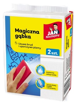 JAN NIEZBĘDNY MAGICZNA GĄBKA usuwa brud i trudne plamy 2szt