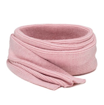 Zestaw prezentowy czapka zimowa z wełną merino + szal Różowy