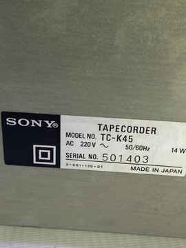 ВИНТАЖНЫЙ магнитофон SONY TC-K45