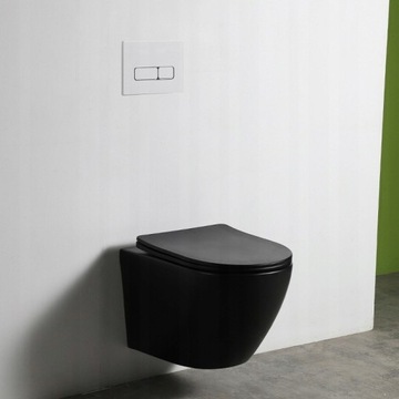 ТУАЛЕТНЫЙ НАБОР GEBERIT DUOFIX FRAME ARBO SLIM RIM ЧАША МАТОВАЯ ЧЕРНАЯ КНОПКА