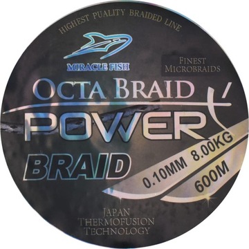 Octa Braid Power X4 Черный 0,10 мм 600 м