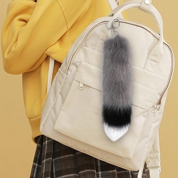 Хвостовый брелок, креативные автомобильные брелки, украшение для женщин, девочек, сумка, серый цвет