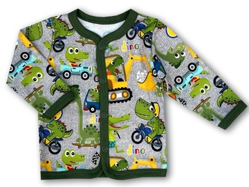 KAFTAN kaftanik 92 KOSZULKA bluzka rozpinana dla dzieci w DINOZAURY