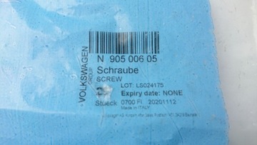 ŚRUBY MISKI OLEJOWEJ 5szt. OE N90500605