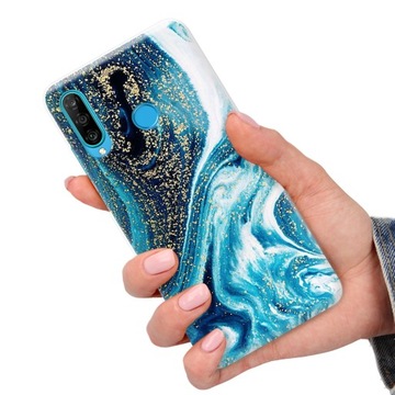 Etui do HUAWEI P30 LITE Obudowa TOP Marmurki Wzory