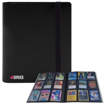 Альбом-держатель для карт Pokemon, черный переплет для футбольных карточек NBA MTG 360