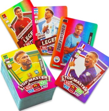 ЦВЕТНОЕ ИЗДАНИЕ FIFA WORLD FOOTBALL STARS 2024 ГОДА, 55 КАРТОЧЕК ФУТБОЛЬНЫЕ КАРТОЧКИ