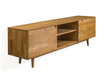 KOMODA DĘBOWA SCANDI RTV, 180x39xh53,5 cm,LITY DĄB