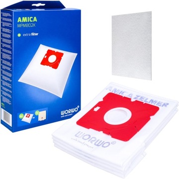 12x worki do odkurzacza AMICA VM 1033 ORA, VM 1034 ORA, VM 1041 Breva