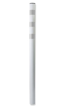 Słupek parkingowy drogowy odblaskowy 3M Biały 110cm Fi= 6cm do wkopania