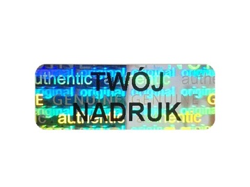 PLOMBY GWARANCYJNE STICKERY 45x18 HOLOGRAM Original 250szt TWÓJ NADRUK !