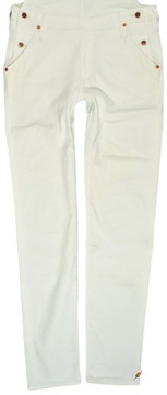 LEE ogrodniczki WHITE skinny BIB LOGGER _ XS