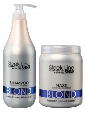 STAPIZ Sleek Line Blond Set XL Шампунь + Шелковая маска 2л