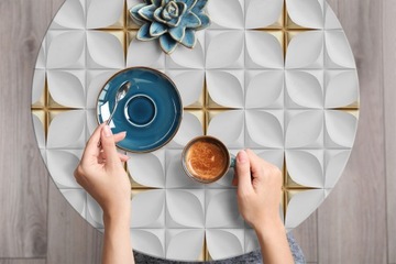 Самоклеящаяся плитка ПВХ с 3D рисунком 100х50 см.