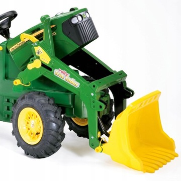 ОГРОМНЫЙ ПЕДАЛЬ JOHN DEERE ТРАКТОР Тормозные РЕЗИНОВЫЕ КОЛЕСА Rolly Toys