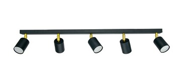 ТОЧЕЧНЫЙ ПОТОЛОЧНЫЙ СВЕТИЛЬНИК ГАЛОГЕННЫЙ GU10 5 ПОДВИЖНЫЙ ЧЕРНЫЙ ЗОЛОТОЙ СВЕТОДИОД