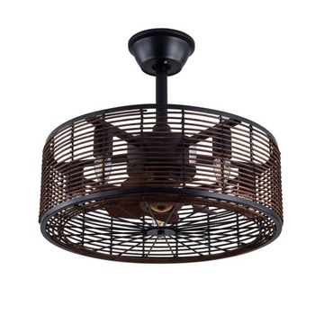 Wentylator sufitowy Brązowy przemysłowy lampka 60W