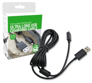 KABEL MICRO USB DO ŁADOWANIA PADA PS4 XBOX ONE XS Z DIODĄ LED 2.75M