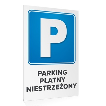 Tabliczka Parking płatny niestrzeżony 15x22cm