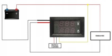 ВОЛЬТМЕТР АМПЕРМЕТР постоянного тока 0–100 В, 0–10 А, светодиодный 2 В 1