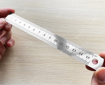 ДВУСТОРОННЯЯ СТАЛЬНАЯ ЛИнейка, ГИБКАЯ, ТОНКАЯ, ТОЧНАЯ, 15 см, 6 дюймов