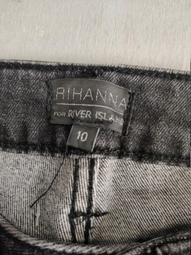 RIVER ISLAND Rihanna Jeansowe SPODNIE RURKI 36 UK 10