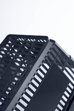 Тележка для двух оцинкованных корзин + 2 шт. Корзина для покупок Графит 22л Комплект.