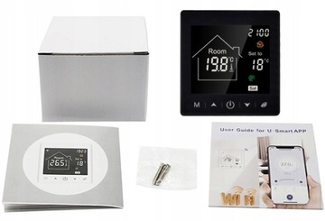 Интеллектуальный нагружаемый термостат 16А для пола, черный TR058C RT WiFi TUYA