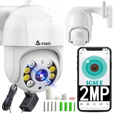 KAMERA ZEWNĘTRZNA WIFI IP OBROTOWA ZOOM x4 FULL HD MONITORING ICSEE