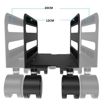 WÓZEK PODSTAWKA POD KOMPUTER PC REGULOWANY KÓŁKA