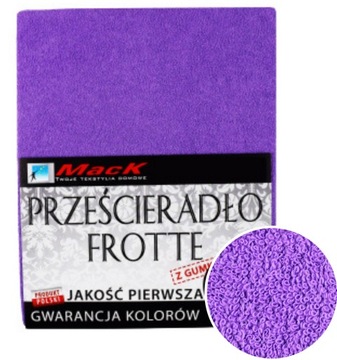 PRZEŚCIERADŁO FROTTE Z GUMKĄ 90X200 ciemny fiolet