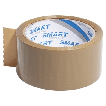 ЛЕНТА УПАКОВОЧНАЯ 48/50y SOLVENT SMART КОРИЧНЕВАЯ РЕЗИНА