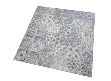 МАРОККАНСКАЯ ПЛЕЧКА НАПОЛЬНАЯ ПЛИТКА 20X20 МАТОВО-СИНЯЯ ДЕКОР