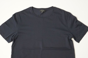 COS granatowy 100% bawełniany t-shirt top koszulka 36 S T7