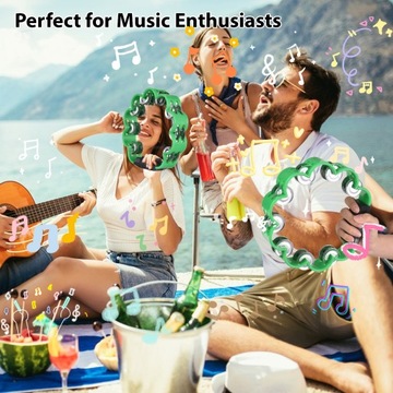 Tambourine dla dorosłych Pleasant Jingle Sound Ręka Cranked Bell ZT