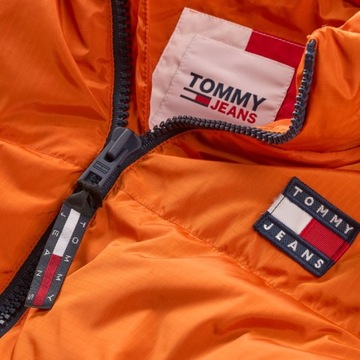 TOMMY HILFIGER KURTKA MĘSKA ZIMOWA POMARAŃCZOWA XL