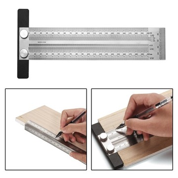 Разметочная линейка для деревообработки, точная разметка на нержавеющей стали 200 мм.