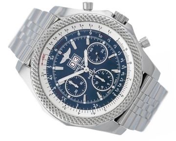 BREITLING BENTLEY 6.75 CHRONOGRAPH STEEL BLUE DIAL REF. A44364