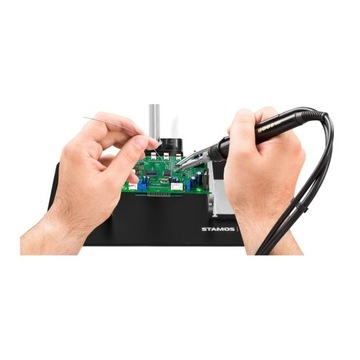 БЕСТЕХЕННАЯ НАСТОЛЬНАЯ СВЕТОДИОДНАЯ ЛАМПА С УВЕЛИЧЕНИЕМ 5X/10X И РУЧКОЙ