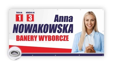 BANERY WYBORCZE Reklama Plandeka Wybory samorządowe Mocny Druk 2x1m