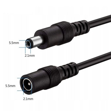 УДЛИНИТЕЛЬ ДЛЯ ПИТАНИЯ ДЛЯ КАМЕР CCTV КАБЕЛЬ ПОСТОЯННОГО ТОКА 2,1/5,5 ММ 10 М